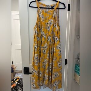 Torrid Yellow Floral Midi Dress